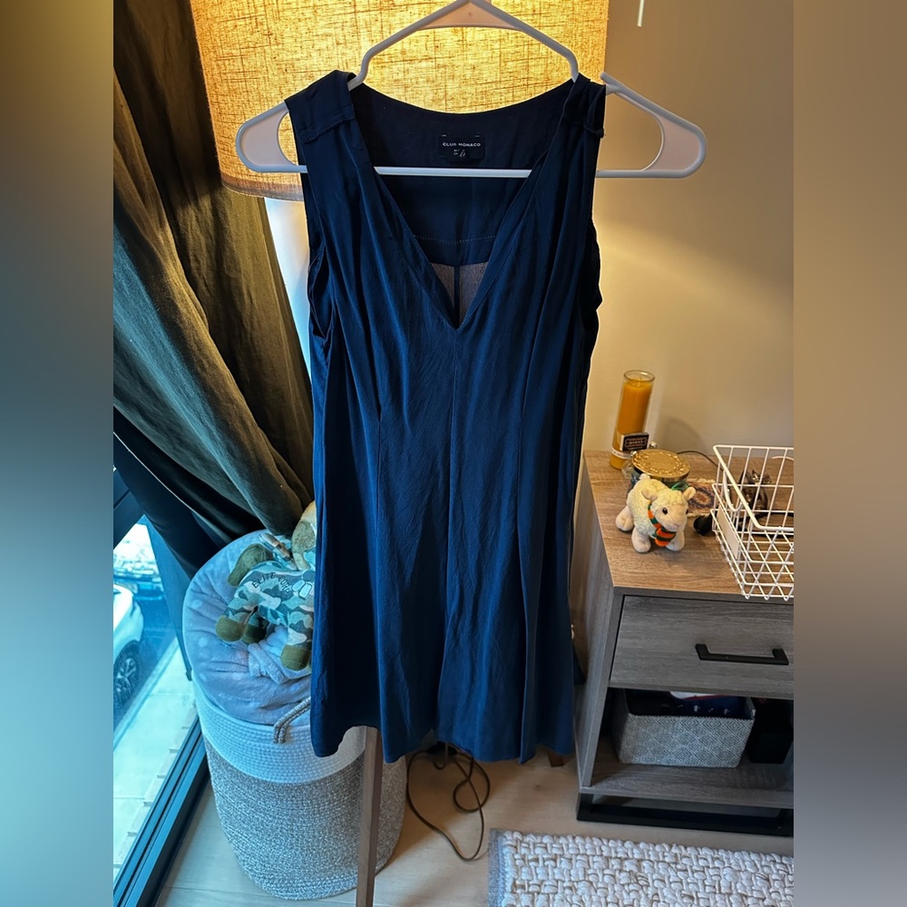 Club Monaco Dark Blue Silk Dress